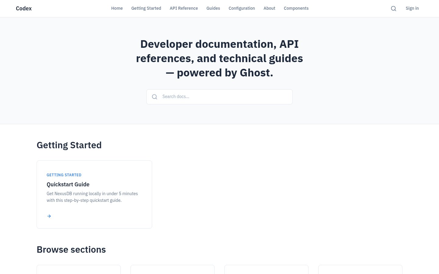 Codex — Homepage (desktop)